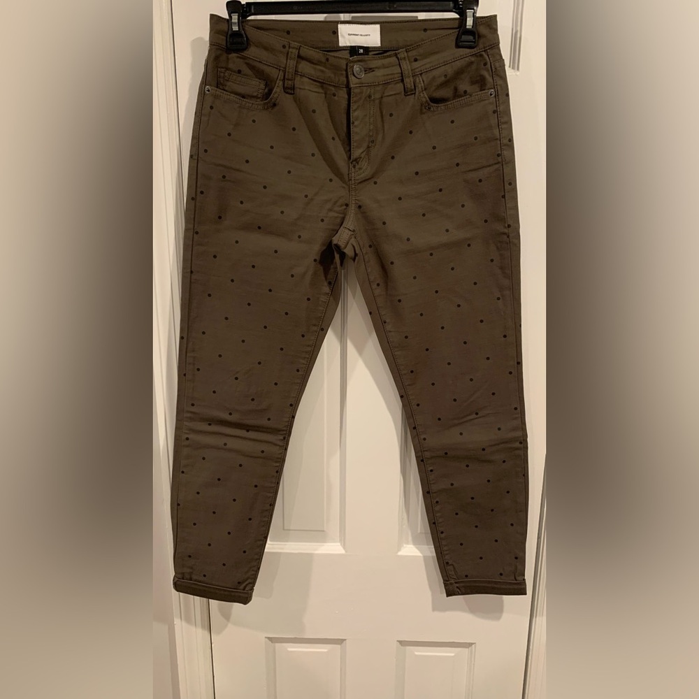 Green Polka Dot Pants Size 28